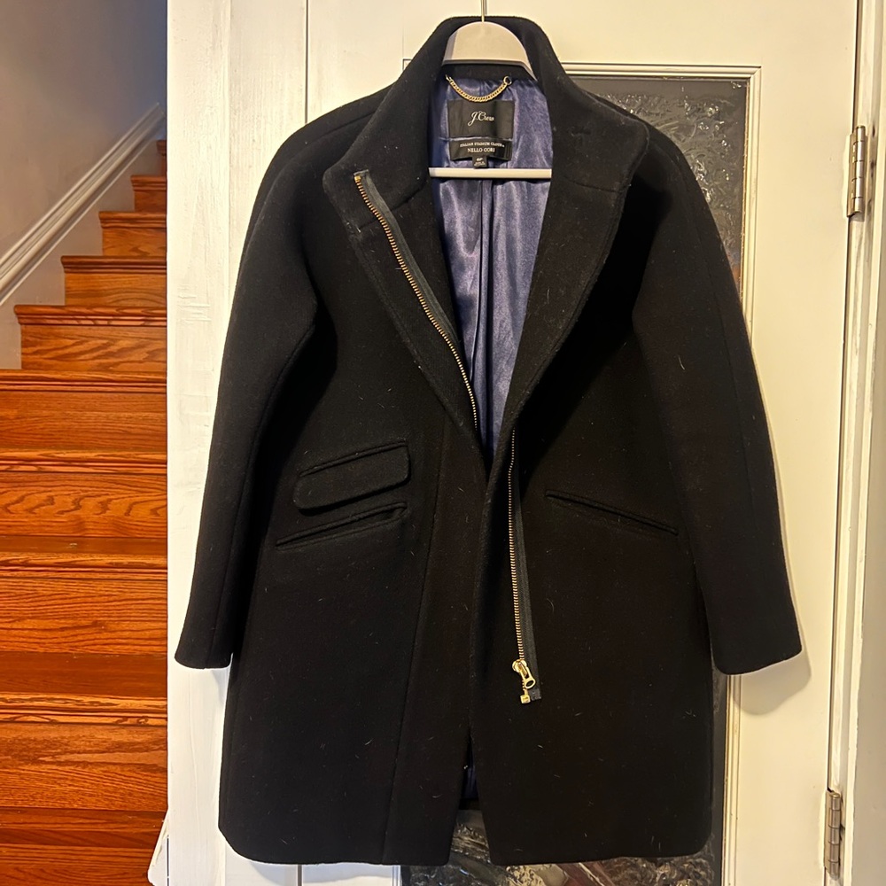 J. Crew Navy Nello Gori Italian Stadium Cloth Coat